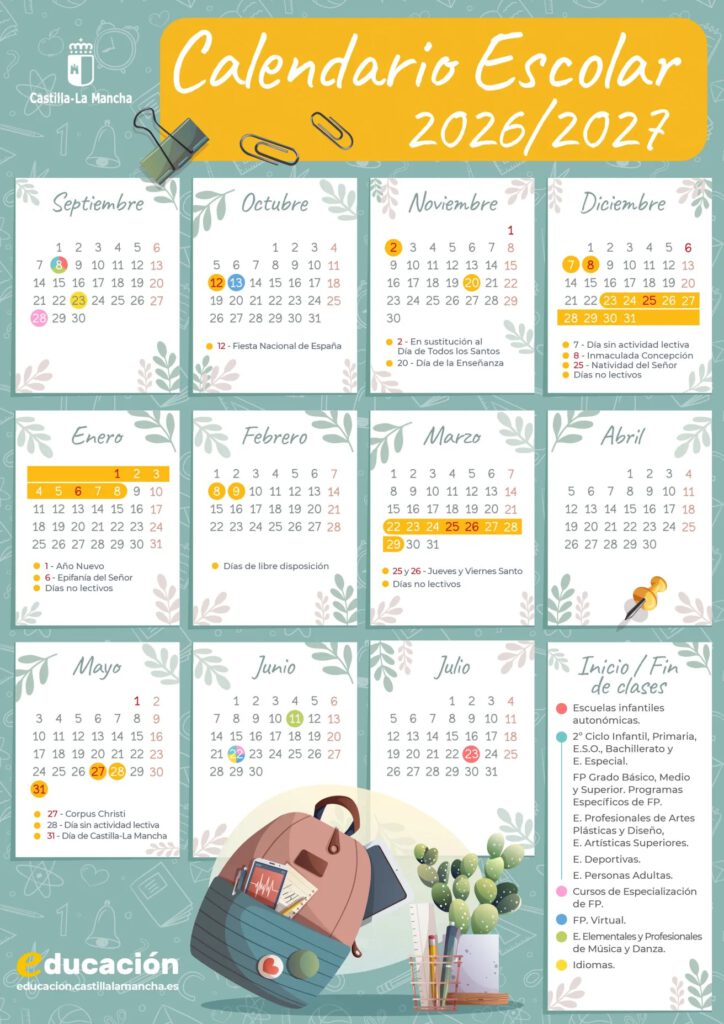 Calendario Escolar 2026-27